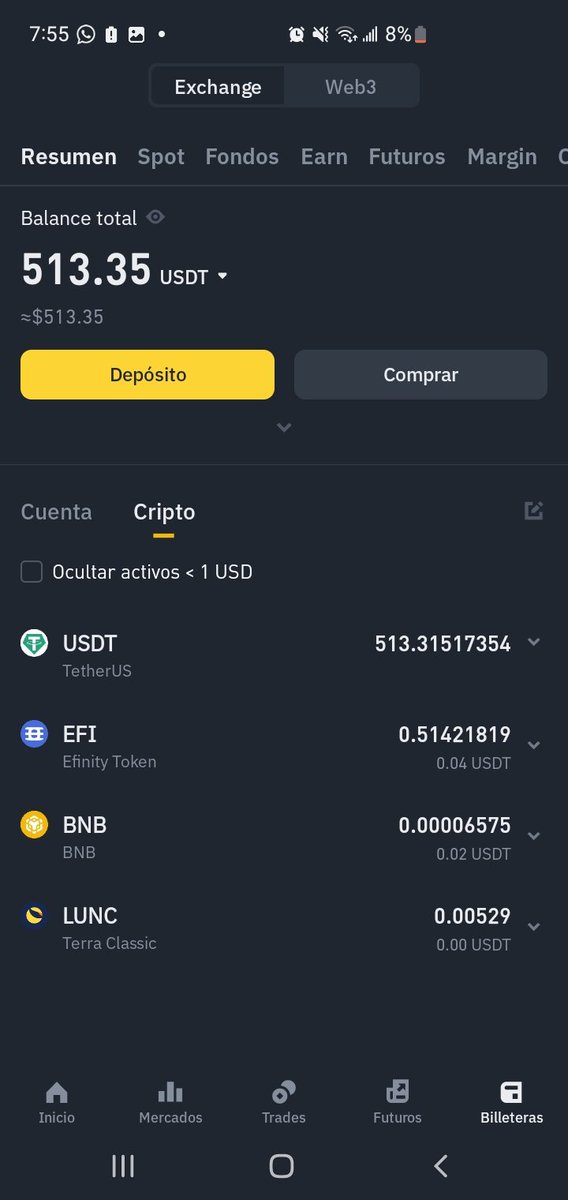 andreevmarquez's tweet photo. Actualizo la cuenta rumbo a 10k

 saldo anterior 468$ / saldo actual 513$ (+45$)  cabe destacar que vendí 40$ usdt por p2p, si no la cuenta estaría en 543$ 

Pd: debo algunos profits https://t.co/OJEq0sItbR