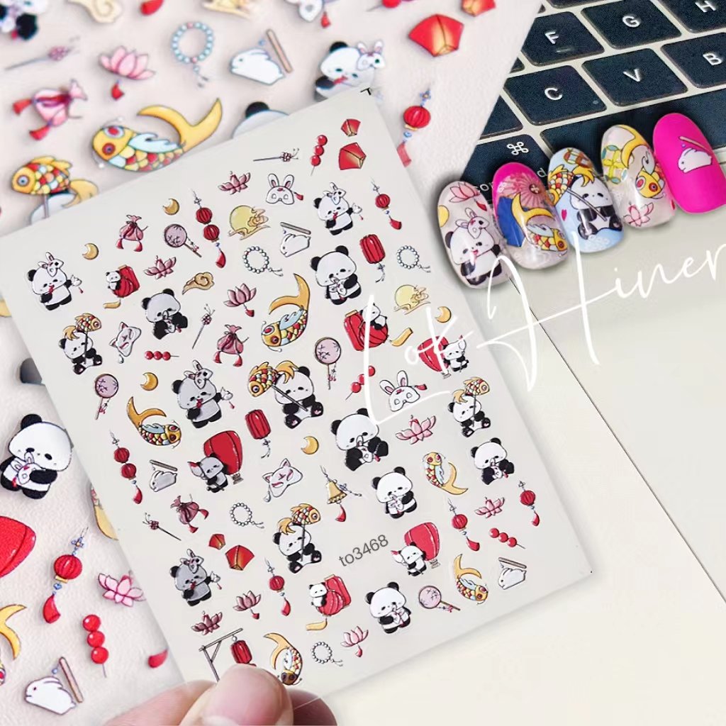 LokHiner's tweet photo. New year panda👇🏼 
Main Products needed:
Magic Silver Cat Eye &amp; Macaron; 
 Nails Art Sticker (to3468）. 
Contact us for more details. 

#LokHiner #lokhinergelpolish #lokhinernailsticker #nailsstickers #cateyegel #cateyes #magicsilvercateye #cateyenails #happynewyearnails https://t.co/khynDl2i3d