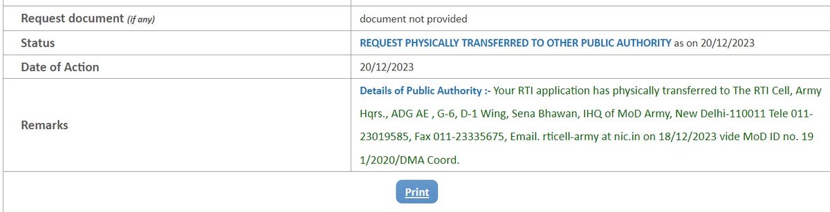sidd_sharma01's tweet photo. Dear Ministry of Defence @DefenceMinIndia @rajnathsingh @RajnathSingh_in
What's this new modus operandi of transferring the #RTI Application Physically.
How does one track an #RTIApplication without a reference number.
Proper replies are anyways never given & now this Physical Transferring.
Are people to assume that there is no point filing #RTI with #MinsitryOfDefence - Kindly advice!!
Clearly & openly Indicate to entire #INDIA that there exists no #RTIAct / #RTISeizes to be operational now.
#RTI #RTIDying #RTICrucified #RightToInformation #RtiBeingKilled