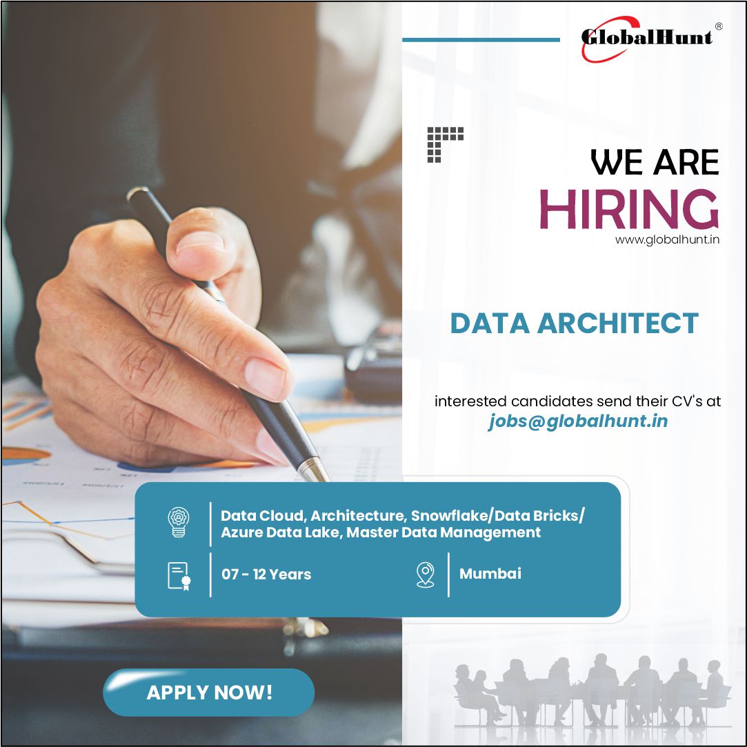GlobalHuntIndia's tweet image. GlobalHunt for its leading client is looking for Data Architect who will define data architecture framework, including security, reference data, metadata, and master data. 

Candidates apply at globalhunt.in/job-details.ht…

#DataCloud #Databricks #AzureDataLake #snowlake