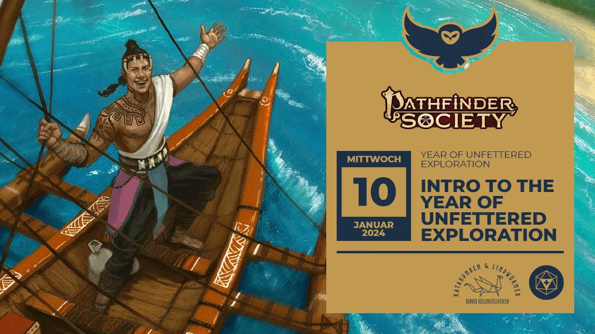 TytonRPG's tweet photo. Zeit für «#PathfinderSociety»! Wir treffen uns auch im neuen Jahr gleich neben dem Berner Bahnhof beim Verein Katakomben &amp; Lindwürmer und starten die 5. Staffel! Auch für #TTRPG-Neulinge geeignet.

🗓️ 10.01.2024 17:30-23:00 
🗺️ Laupenstrasse 18, Bern
✏️ Anmelden: Siehe Kommentar https://t.co/8zuHWWpREU