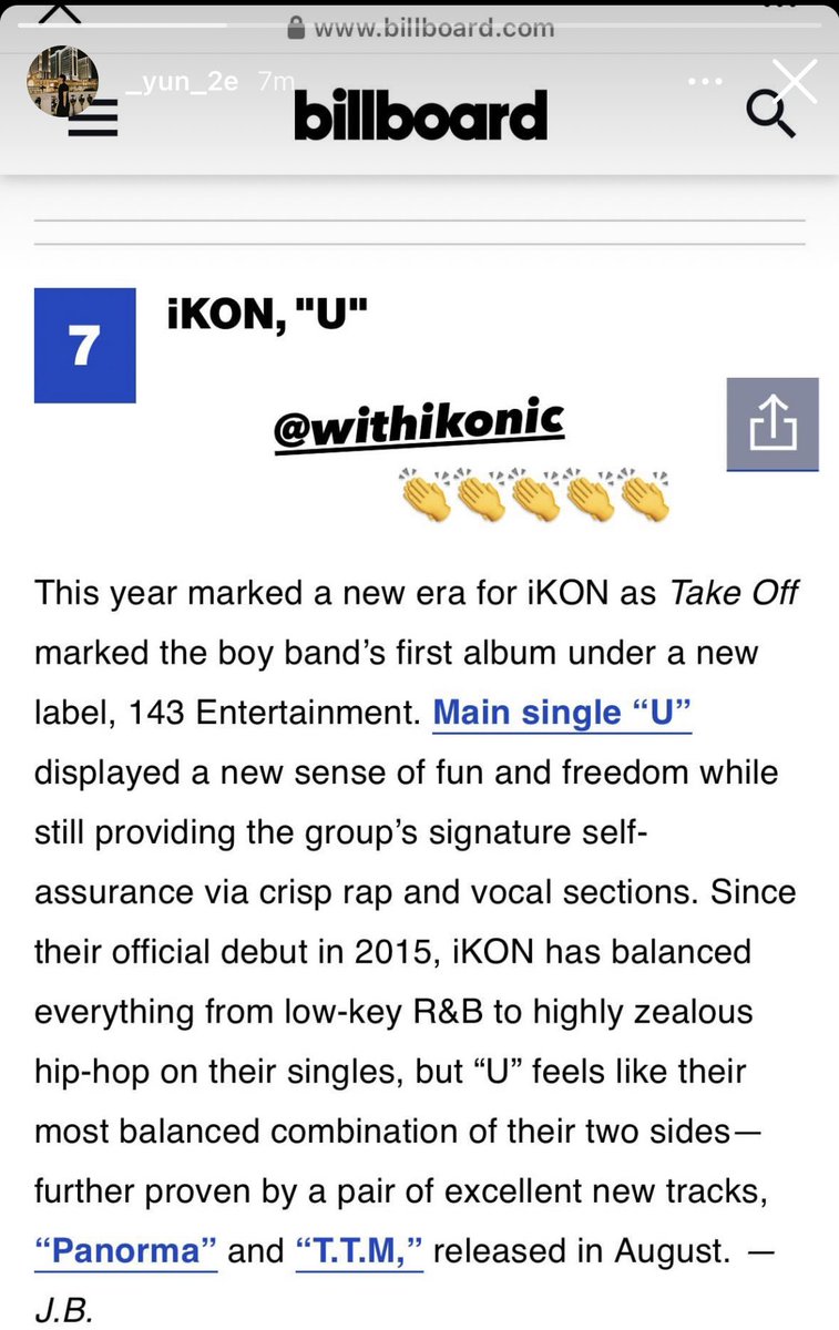 trulybobbys's tweet photo. the proof and manager yun share about iKON entered the best of KPOP songs of 2023 by billboard💗

iKON’s team🫶🏻 https://t.co/8o27CLbwbW