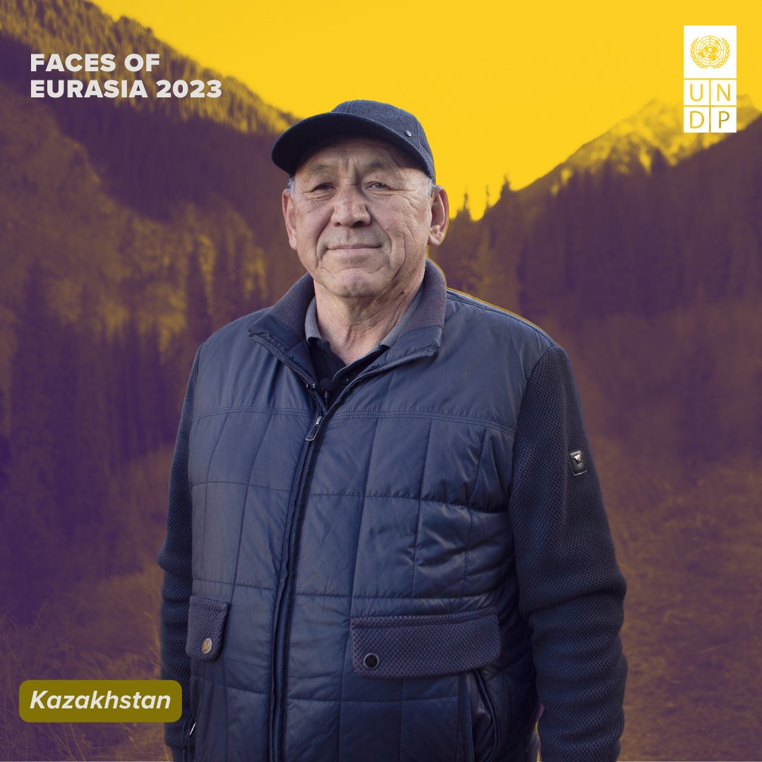 UNDPEurasia's tweet photo. "To protect nature, a person must be part of nature."

This is Akhmetov Khamit. He is the Deputy Director General of the Kolsai Kolderi National Park in #Kazakhstan &amp; works hard to protect its biodiversity.

More #FacesOfEurasia stories: https://t.co/oTI91VFJJr

#FutureIsPossible https://t.co/MvqPjpjRhT
