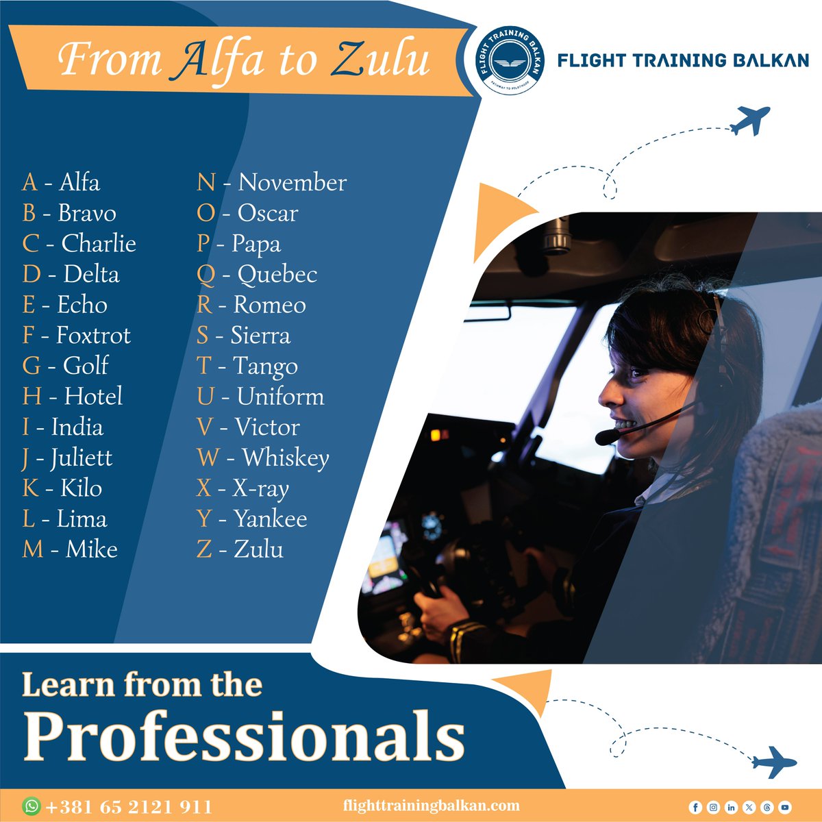 FlightTBalkan's tweet image. Learn from the Professionals at Flight Training Balkan✨✈️

WhatsApp us at +381 65 2121 911

#pilotacademy #pilottraining #pilotstuff #pilotlife #pilotschool #aviationtraining #aviationdaily #commercialpilottraining #CommercialPilotLicense #flightschool  #FlightTrainingBalkan