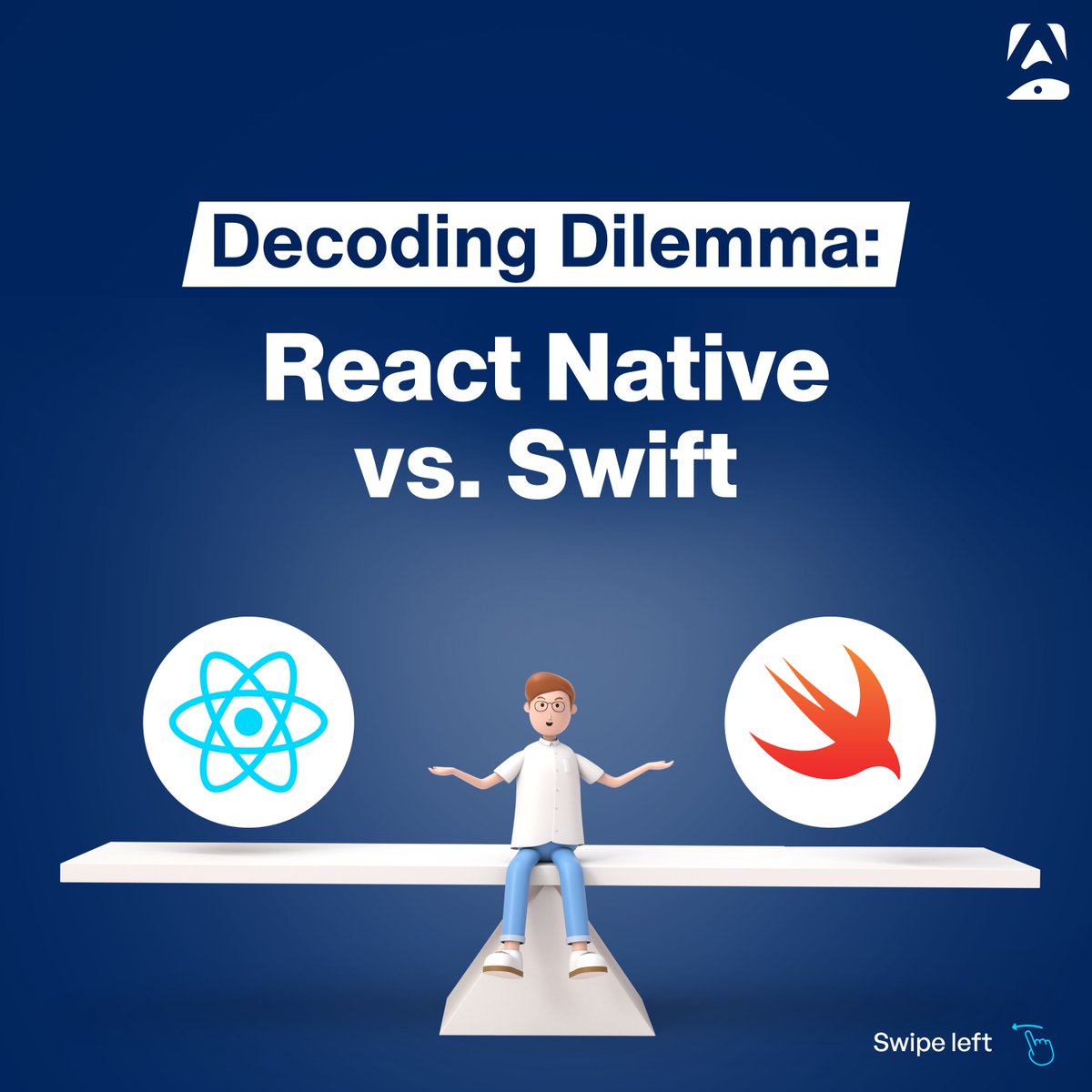 AppikrLabs's tweet photo. Struggling to decide between React Native &amp; Swift? 

#appikrlabs #ReactNativeVsSwift #ProjectDecision #ChooseWisely https://t.co/3sR2VmlKMH