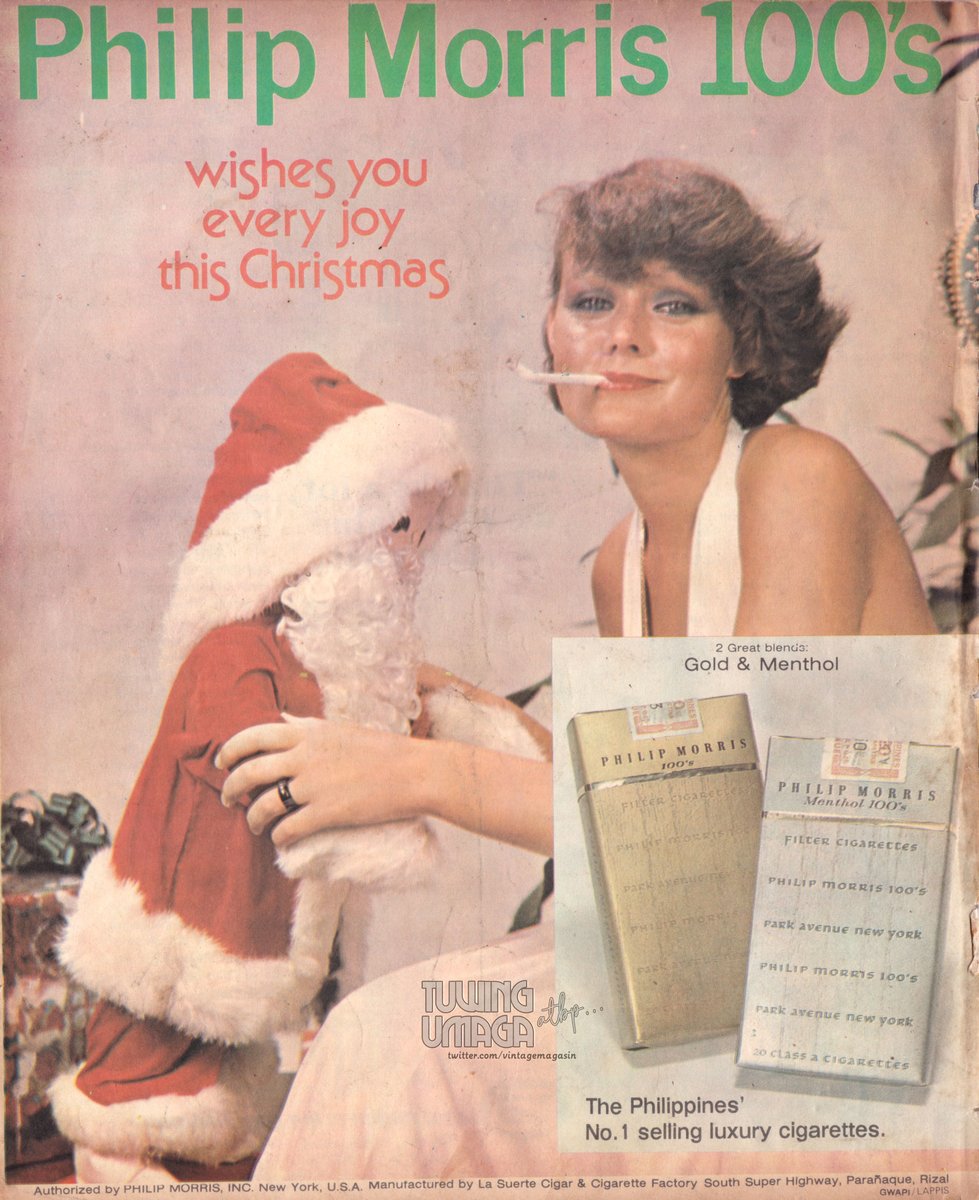 Philip Morris Cigarettes Christmas Ad, 1970s