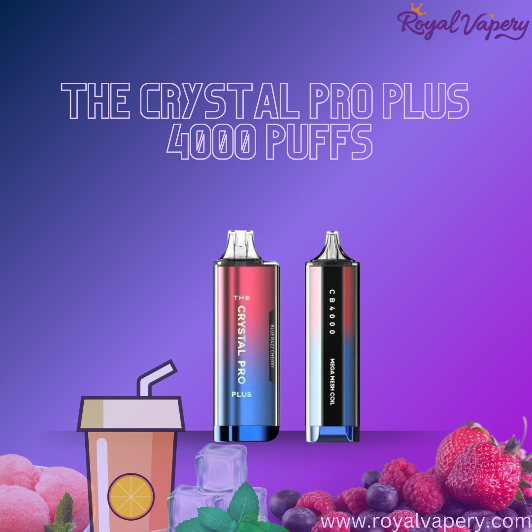 Royalvaperuk's tweet photo. The Crystal Pro Plus 4000 Puffs of pure satisfaction in one sleek disposable vape kit. Elevate your vaping experience with style! 

visit today https://t.co/H3FVHczSIS

#crystalpro #4000puffs #royalvapery #trending #qualityvape #uk #londonvapes https://t.co/MaZ6n9FJRO