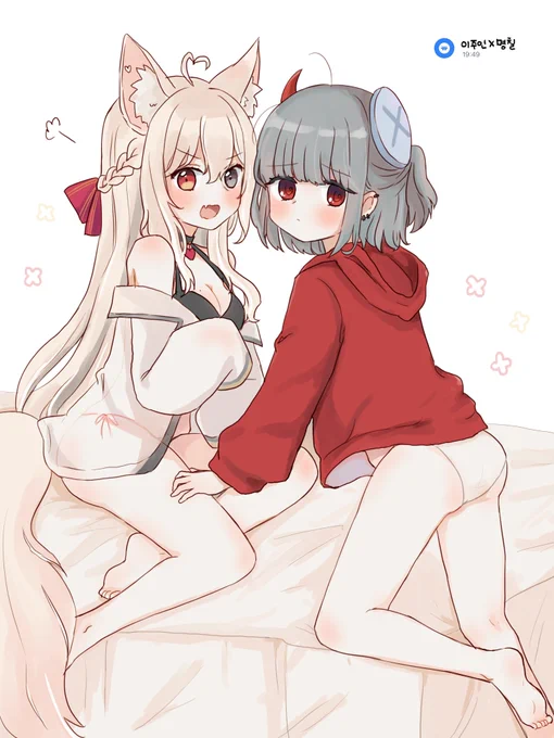 183. 주인님과 명칠님 #jooin_art #絵ジュイン #명칠..의 팬티차림이에요! 신청 감사합니다~  