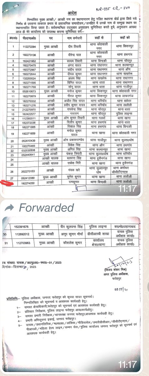 #Fatehpr गस्ती के बाद ए.एस.पी. के आदेश का नही हुआ अनुपालन। 10 दिन बीते नही हुई रवानगी। आदेश का पालन कब तक ?
<a href="/dgpup/">DGP UP</a>
 <a href="/Uppolice/">UP POLICE</a> <a href="/dmfatehpur/">DM/DEO FATEHPUR</a> <a href="/fatehpurpolice/">FATEHPUR POLICE</a> <a href="/igrangealld/">IG Range Prayagraj</a> <a href="/ADGZonPrayagraj/">ADG Zone Prayagraj</a>
<a href="/007vivekmishra/">Vivek mishra 007</a>
<a href="/mygovindia/">MyGovIndia</a>
<a href="/myogioffice/">Yogi Adityanath Office</a>
<a href="/Niranjan_4050/">Niranjan Yadav Journalist</a>
<a href="/AnishRahuvanshi/">ठा. अनीष रघुवंशी (जर्नलिस्ट)</a>
<a href="/brajeshpathakup/">Brajesh Pathak</a>