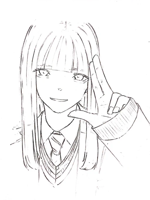 これは卒業文集の表紙になる絵のラフ 