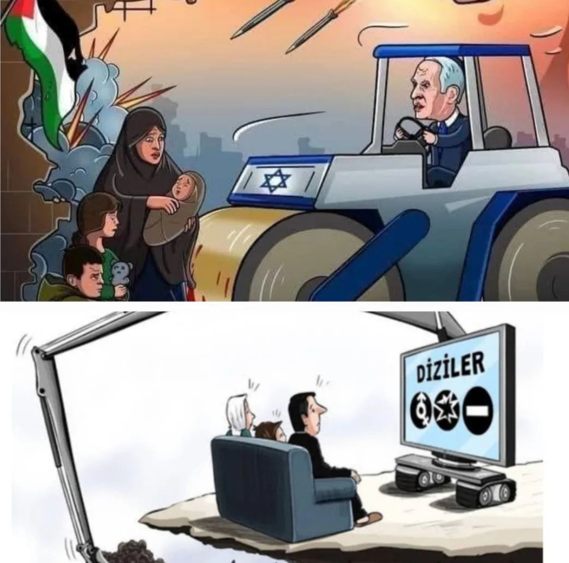 "Unutuyoruz. 
Kudüs’ü 
Suriye’yi 
Gazze’yi 
Filistin’i 
Doğu Türkistan’ı 
Arakan’ı 
Yemen'i
Sevdiklerimizi 
Kendimizi 
Ve en çokta Allah’ı ve ahireti."