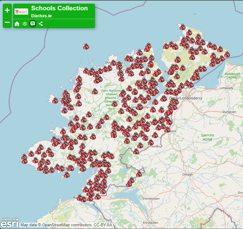 Interested in #folklore or #tradition ? why not check out some of the 740,000 pages of folklore and local tradition that were compiled from 5,000 primary schools in the Irish Free State between 1937 and 1939 by clicking on schools from our map ▶ donegal.maps.arcgis.com/apps/Viewer/in…
#Donegal