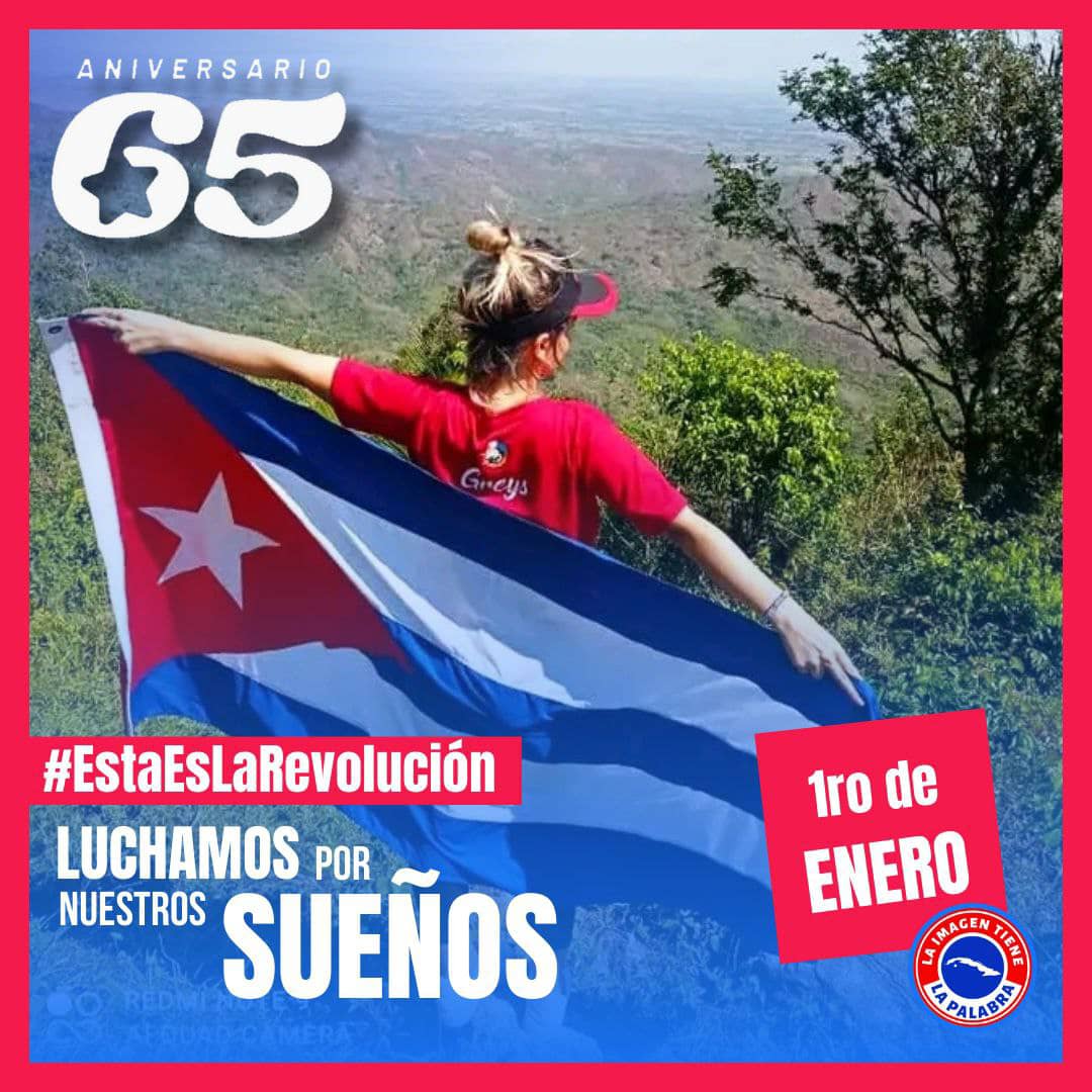 #EstaEsLaRevolución , la que preservar sus conquistas a cualquier precio y la que celebra  ya otro venidero año con la alegría que se merece nuestro pueblo.
#CubaPorVida