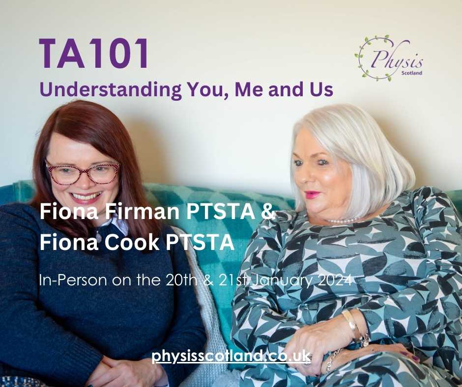 PhysisScotland's tweet photo. Ever wondered why you do what you do, think the way you think, or feel the way you feel in your relationships or workplace? 🤔 
📆 Join us for a thrilling 2-day in-person course, 'TA101 Understanding You, Me and Us,' 
Jan 20 &amp; 21 
https://t.co/fWXfKLtBco

#TA101 https://t.co/1xZWiMVz1I