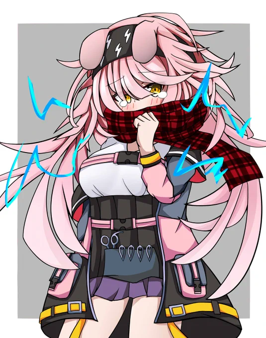 ggちゃんのふわふわマフラー…本人が巻くと静電気で大変なことになりそうでかわいそうかわいい#明日方舟 #アークナイツ 