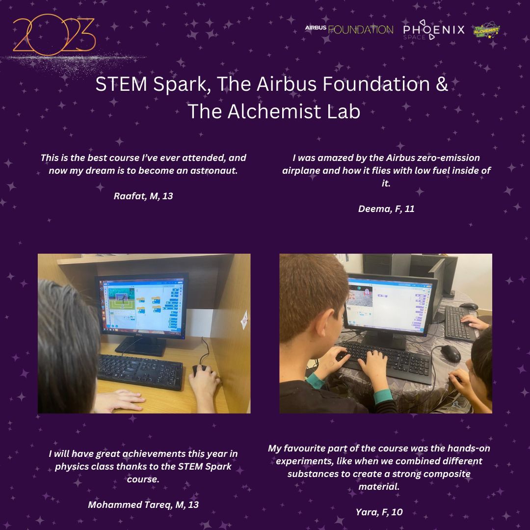 🌟In July our STEM Spark Course, developed with Airbus Foundation &amp; The Alchemist Lab, provided tailored education for refugee youth—covering physics, math, programming, and space science to nurture problem-solving skills. Education empowers. #EmpoweringYouth  #RefugeeEmpowerment