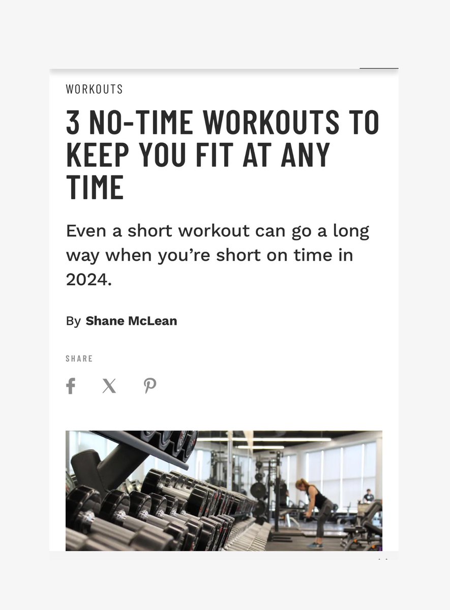 muscle_fitness's tweet image. 3 NO-TIME WORKOUTS TO KEEP YOU FIT AT ANY TIME
Even a short workout can go a long way when you’re short on time in 2024.
By Shane McLean. 
Read Article: muscleandfitness.com/workouts/3-fas… @muscleandfitness @muscleandfitnesshers #hashtags: 
#beginnerworkouts #bodypartworkouts #buildmuscle…