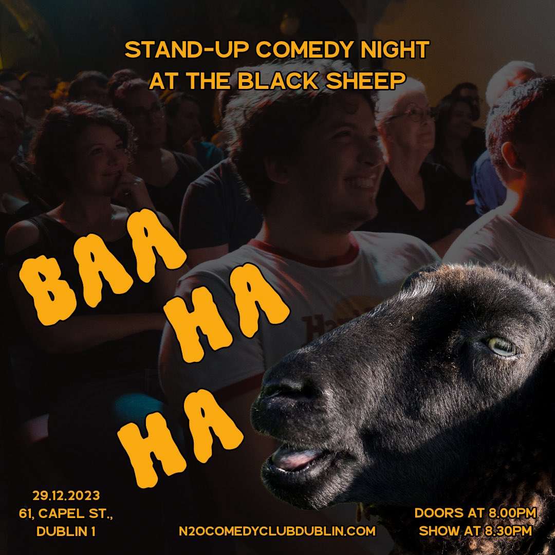 Tonight (29.12)!
Our final show of the year. Come over and share a laugh with us one last time in 2023
We’ve got a fantastic line-up to keep you entertained.
Tickets 👉 n2ocomedyclubdublin.com/event-details-…

#Dublin #DublinCity #Ireland #irishcomedy