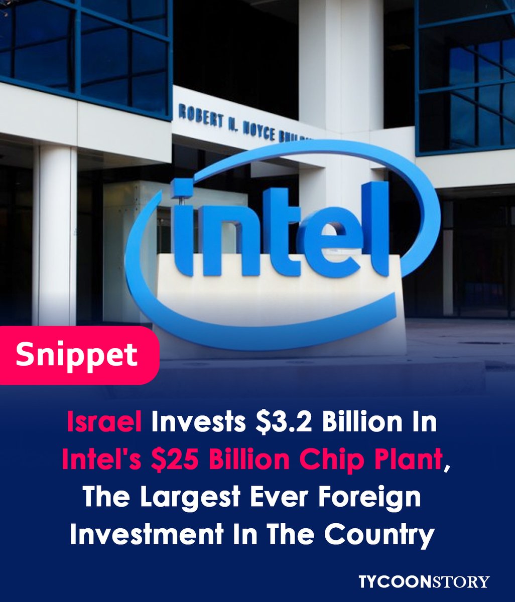 TycoonStoryCo's tweet photo. Israel Gives Intel $3.2 Billion To Build A New $25 Billion Semiconductor Factory.
#IntelInvestment #ChipManufacturing #TechnologyPartnership #EconomicDevelopment #InnovationBoost #IsraelTechnology #GlobalTechLeader #JobCreation #Manufacturing @intel
https://t.co/ZRjBOSKXFh https://t.co/XJasJJ7BpK