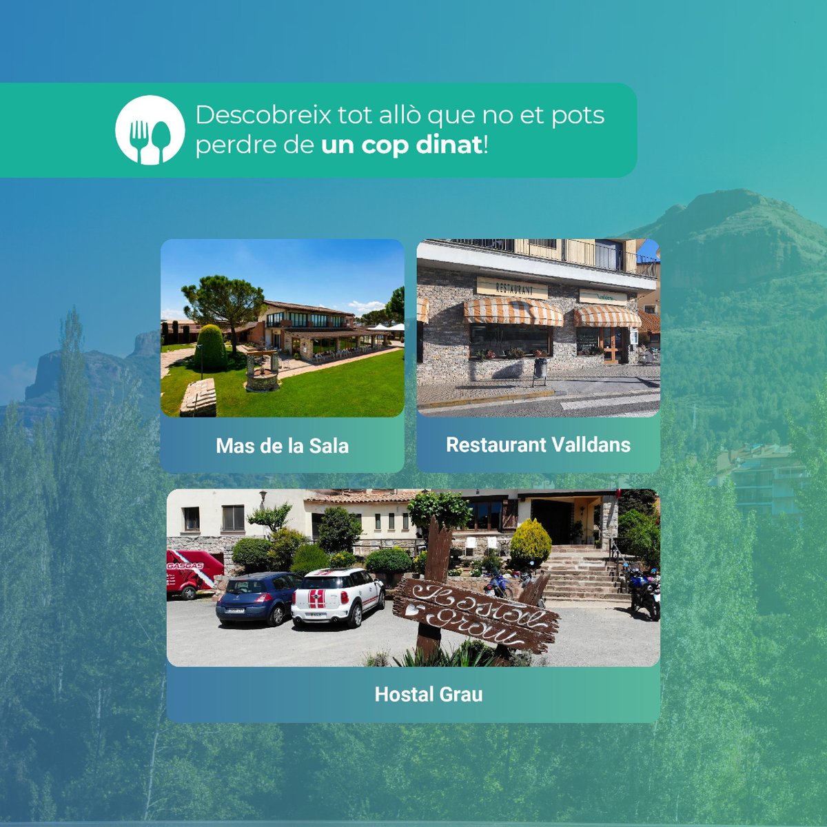 DiskoverApp's tweet photo. #Diskover presenta la nova campanya adreçada als #restaurants!
Havent dinat, què? Descobreix tot allò que no et pots perdre de un cop dinat!
@masdelasala @HOSTALGRAU https://t.co/wHLqoD4G8u