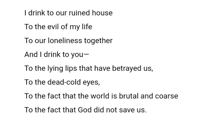 alessandrabava's tweet photo. Last Toast by Anna Akhmatova
Translated from the Russian byΒ @katiefar and @ilya_poet
#akhmatova #lasttoast https://t.co/EVhZJ2faIN