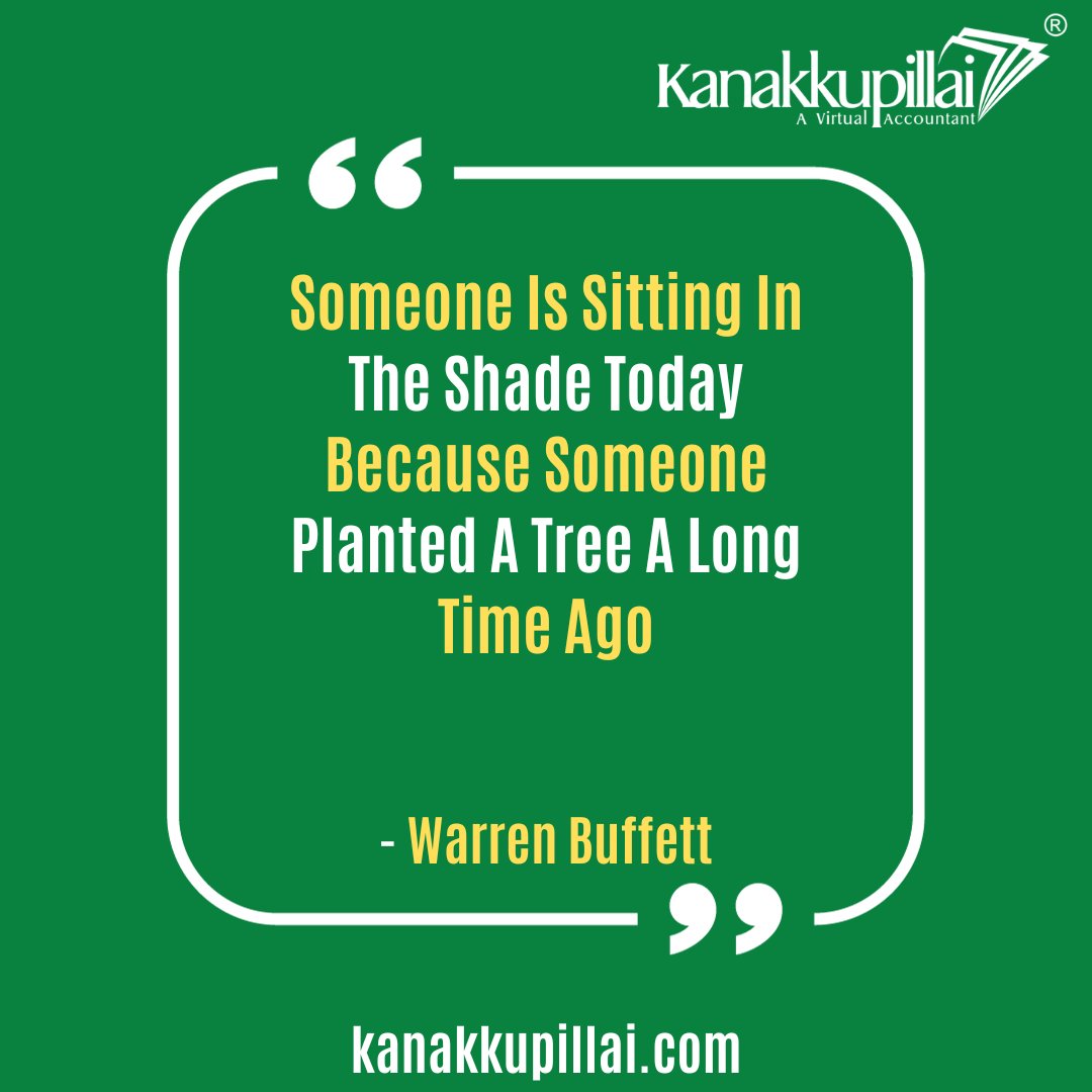 Kanakkupillai7's tweet image. Someone Is Sitting In The Shade Today Because Someone Planted A Tree A Long Time Ago -Warren Buffett
#StartupVibes #MotivatedMinds #SaturdayInspiration #DreamBig #BusinessGoals #WeekendWisdom #EntrepreneurLife #SuccessMindset #SaturdayMotivation #EntrepreneurQuotes #WeekendVibes