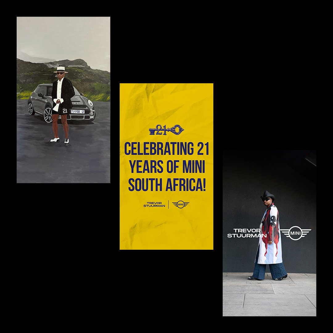 StudioN6VMBR's tweet photo. MINI is celebrating 21 years since they first launched in South Africa, and they have partnered with Trevor Stuurman to take you on a trip down memory lane.
Creative Director: Trevor Stuurman
Graphic Design, Motion & Art Direction by Studio N6VMBR© 2023
#21YearsOfMINISA https://t.co/egLAyvBErW