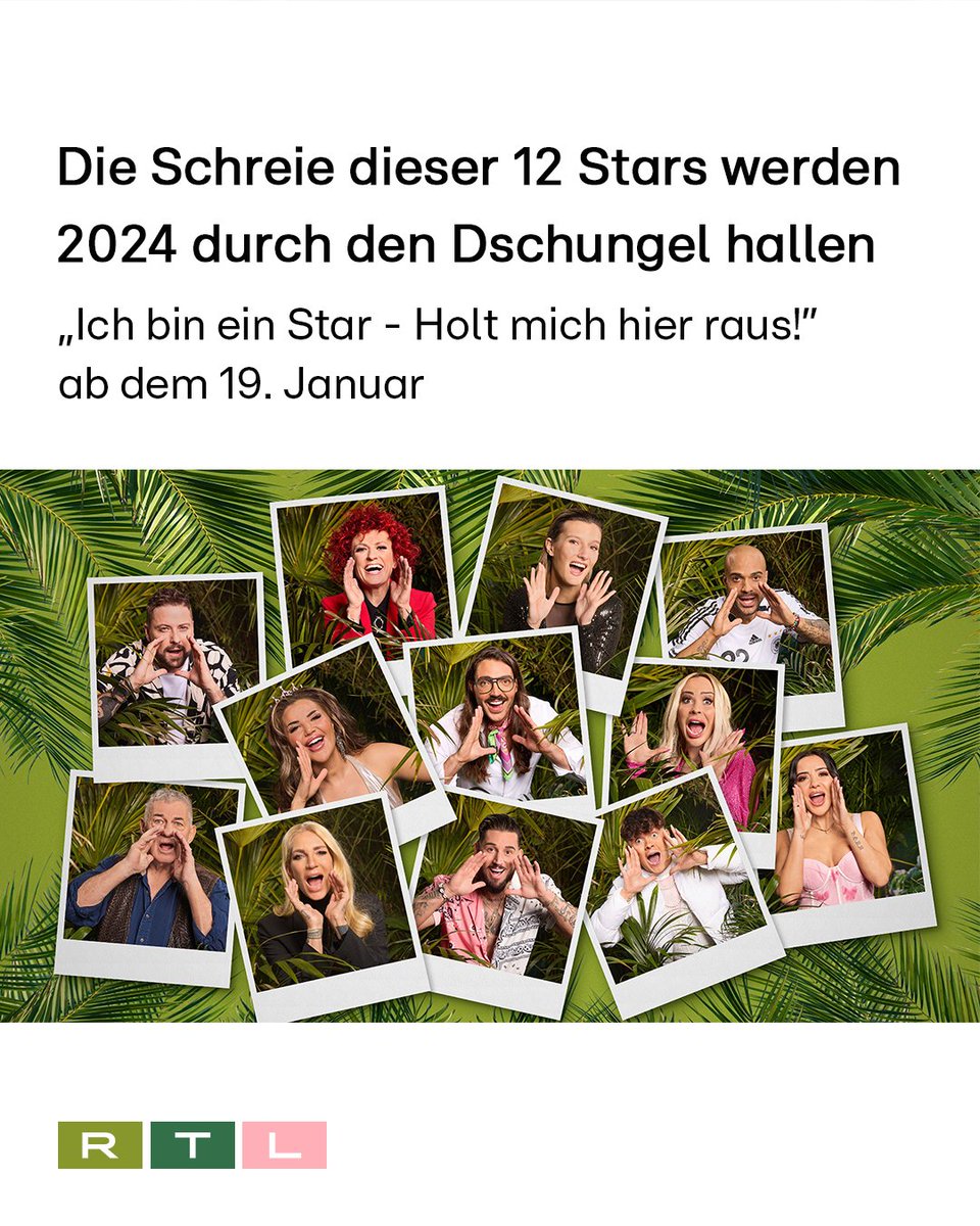 RTL_com's tweet photo. Ein Schrei sagt mehr als 1.000 Worte! Ab Freitag, 19. Januar begrüßen wir euch wieder täglich live aus Down Under! 🙌

Welche 12 Stars das Dschungelcamp zum Beben bringen, lest ihr hier: 
https://t.co/HDg8qZ8HpM
#IBES https://t.co/dtJhg0NRIh