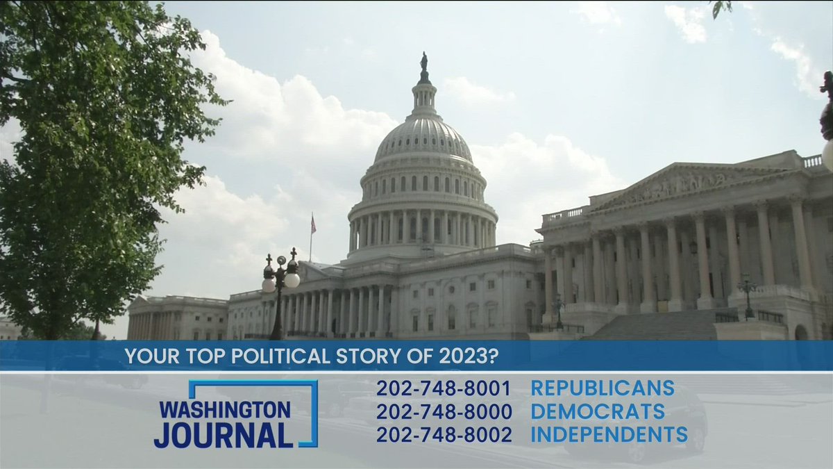 Your top political story of 2023? We want to here from you! Call in, text, or tweet to join the discussion. Watch here: tinyurl.com/mr2vekh5
