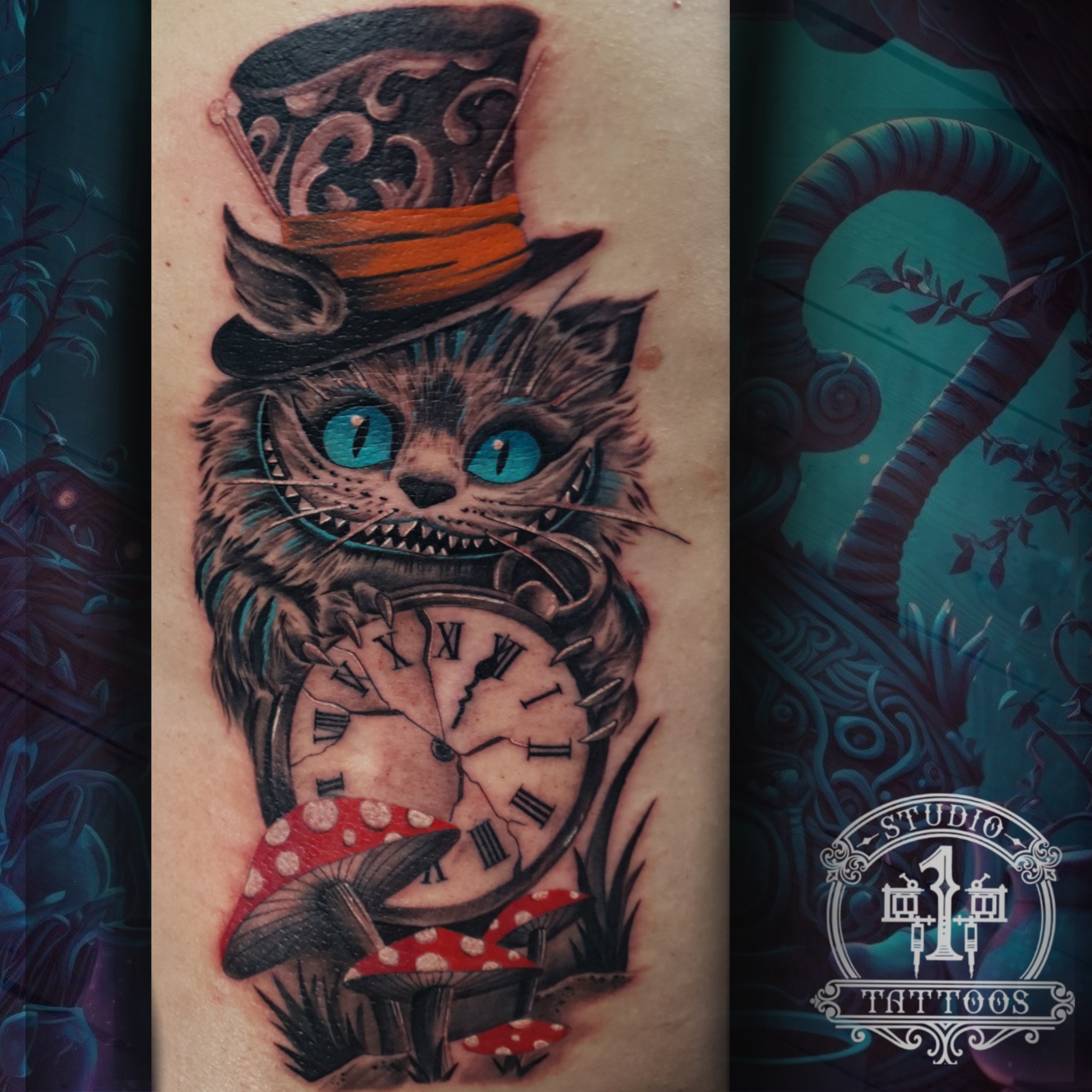 Alice In Wonderland Cat Tattoo Ideas