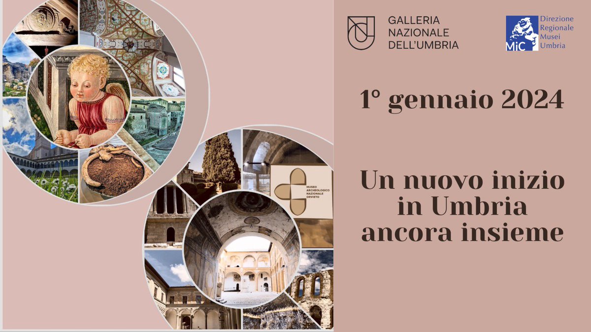 Un nuovo anno: tante novità, tante sorprese, tanti cambiamenti ci aspettano.

E per iniziarlo nel migliore dei modi, i nostri luoghi della cultura saranno aperti: scoprite tutte le info su orari e attività sul nostro sito musei.umbria.beniculturali.it