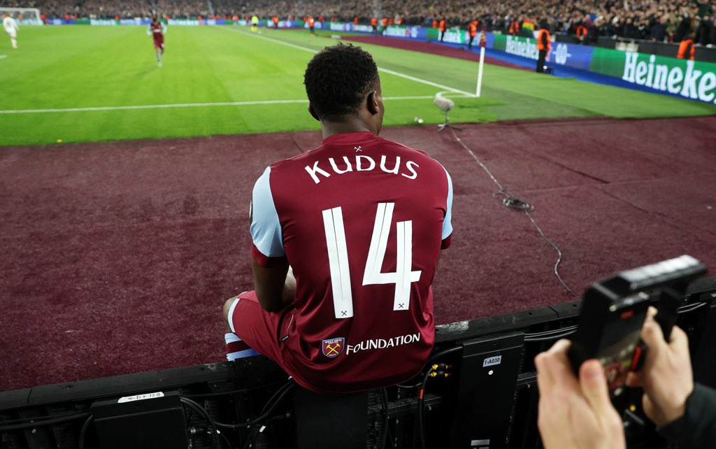 KudusMohammedGH's tweet photo. Perfect Way to End The Year ALHAMDULIAH! Thanks Hammers For The Warm Seats 🪑 &amp; Energy Provided In the Stadiums. More Seats 🪑 To be Unleashed! The Marathon Continues 🏁
#KudusDream #UnlesstheykillGOD #TMC #Namini https://t.co/pwahmA76io
