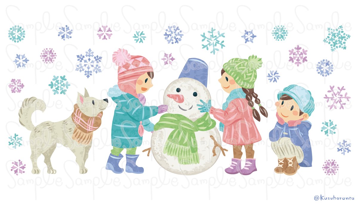 「雪と子ども!#ストックイラスト #Illustrator  #イラレ 」|楠原慶子のイラスト