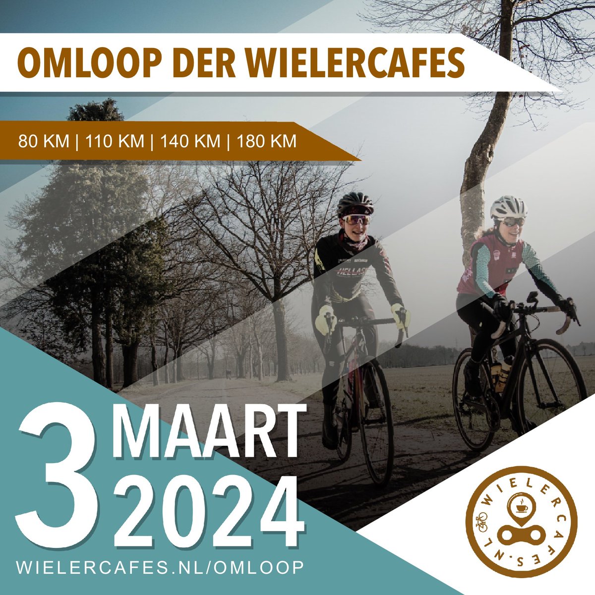 🌈 3 maart 2024: Omloop der Wielercafes 🌻 De ideale seizoensopener komt er weer aan. Fiets jij ook mee? 👉 wielercafes.nl/toertochten/om…