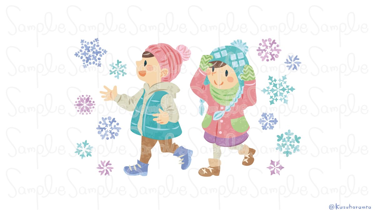 「雪と子ども!#ストックイラスト #Illustrator  #イラレ 」|楠原慶子のイラスト