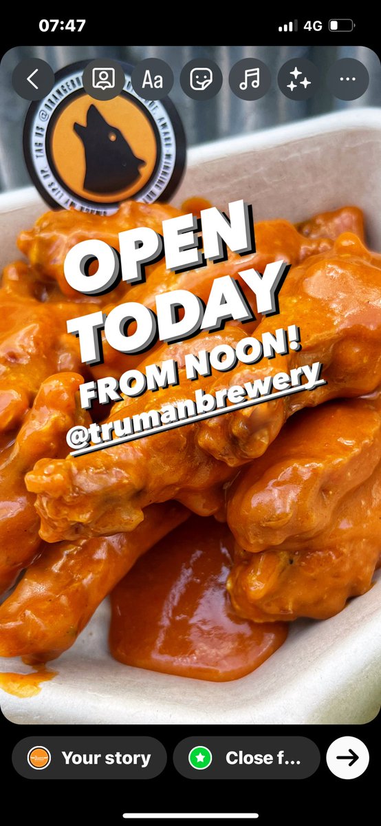 We hope you’ve all had a lovely break - back open today from noon! (Friday) time to SMACK YA LIPS UP! 🍗🧡 <a href="/trumanbrewery/">The Truman Brewery</a>