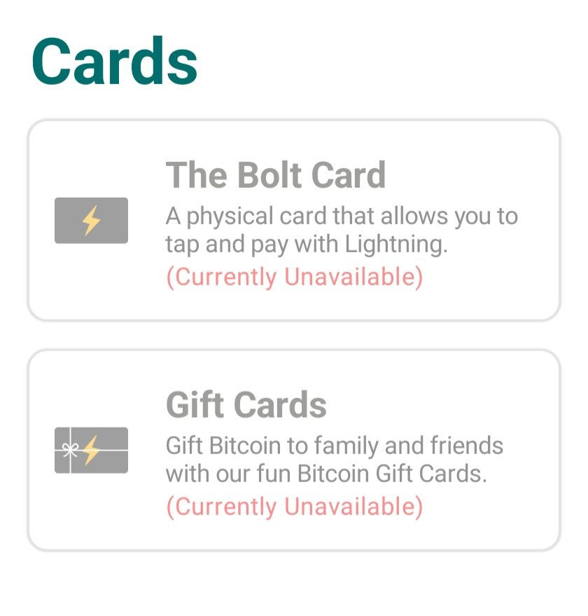 Hey <a href="/CoinCornerMolly/">Molly Spiers</a> <a href="/CoinCornerDanny/">Danny Scott ⚡</a> <a href="/CoinCornerHelp/">CoinCorner Support</a> why are Bolt Cards currently unavailable in the app?