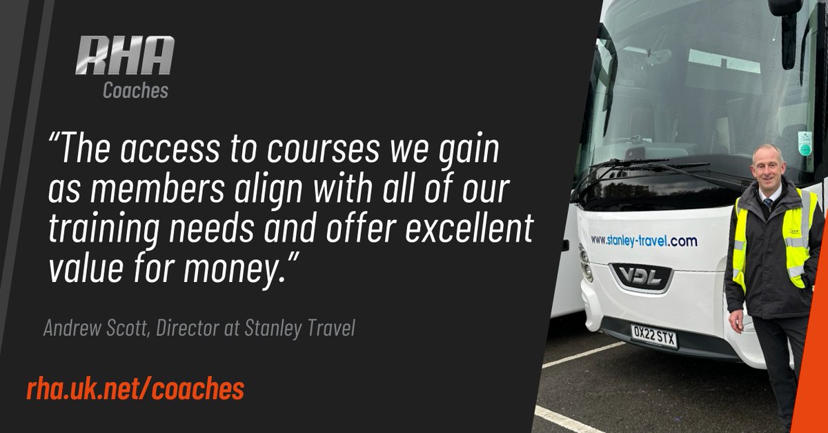 “In such a heavily regulated industry, it’s vital we as a business, as well as our staff, maintain a good understanding of all operational and regulatory matters.”    Andrew Scott, Director at Stanley Travel    Become a member today: rha.uk.net/coaches
