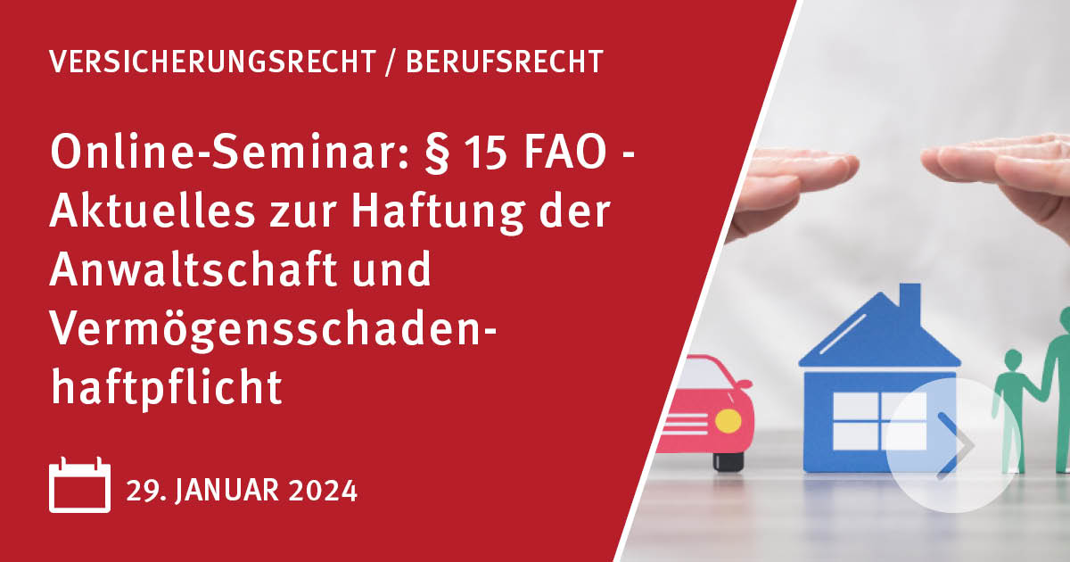 Grundlagen der Anwaltshaftung und der Vermögensschadenshaftpflicht anhand der aktuellen Rechtsprechung inklusive sämtlicher Bereiche von der anwaltlichen Pflichtverletzung bis zur Haftungsprävention: hav.de/de/veranstaltu…