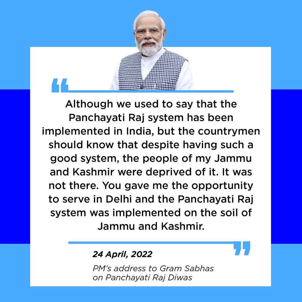 Sharads155's tweet photo. #NayaJammuKashmir
Panchayati Raj system implemented in J&amp;K
via NaMo App https://t.co/Uf4o00nRZS