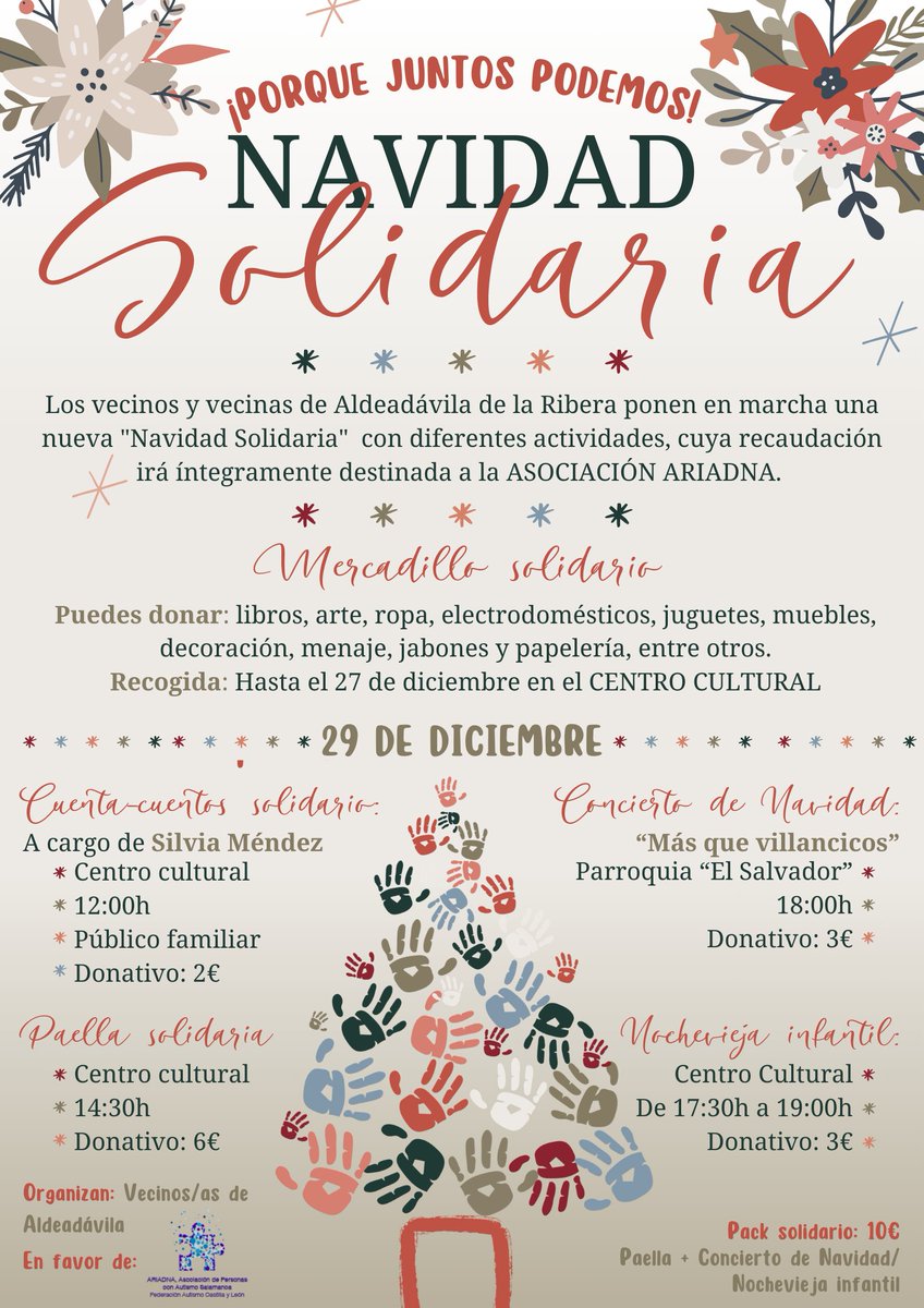 💥¡ES HOY!💥

Todo listo para disfrutar de la Navidad Solidaria en favor de la Asociación ARIADNA🩵🫂

De nuevo, gracias un año más a todos los voluntarios que hacéis posible este día. Está claro que ¡Juntos podemos!🩵🫂
 
 #AldeaViva #AldeadávilaComunica #ConectaAldeadávila