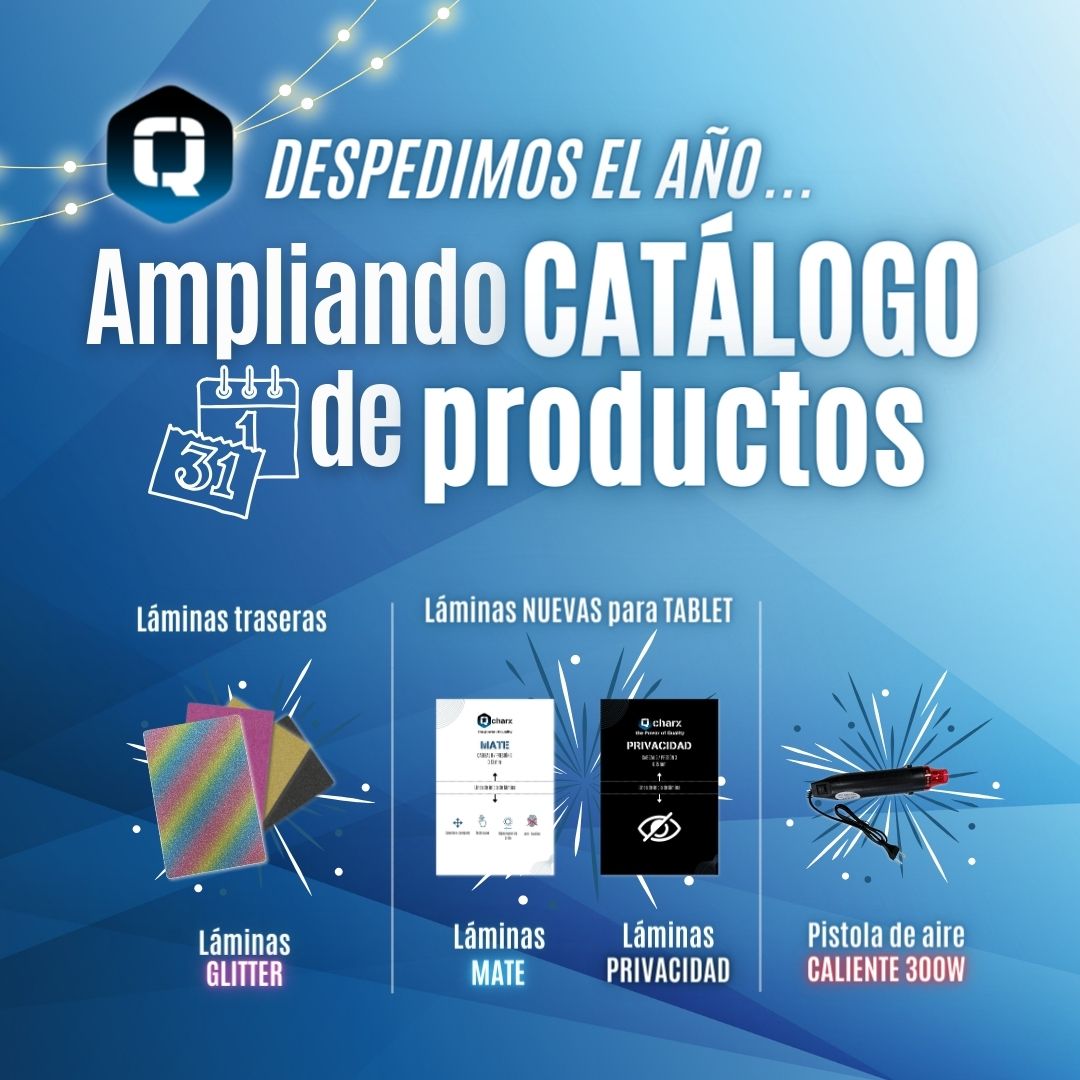 QcharxInt's tweet photo. Ampliamos CATÁLOGO!
- Láminas Glitter de Protección Trasera.
Nuevas Referencias de Láminas protectoras para Tablet:
- Mate y Privacidad.
- Pistola de Aire Caliente.
#qcharxinternational #qcharx #moviles #tiendamovil #tiendainformatica #láminasprotectorasdehidrogel #plotterdecorte https://t.co/EQtBZorBV2