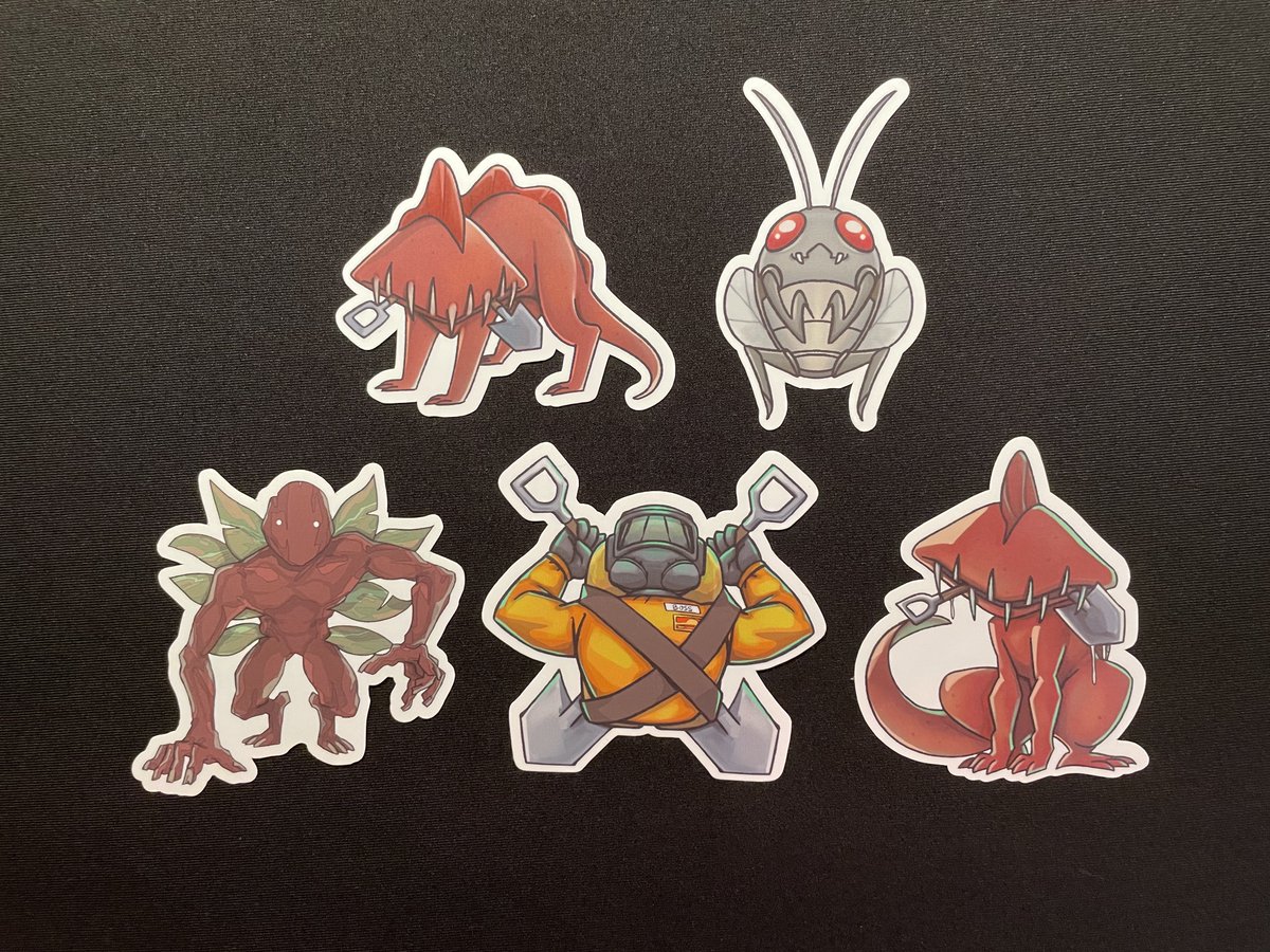 OrarioExchange's tweet photo. To all the great great assets out there! Cool Lethal Company stickers now available at my shop, done by the talented @zUwUfi ^^ https://t.co/8ve0479rd1
