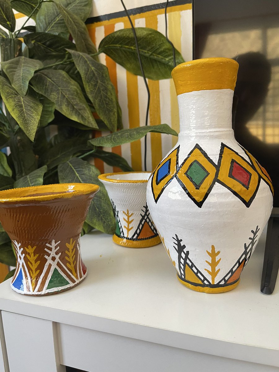 هوايه ورشة عمل للوالده وشكل جديد من الفخار لشغل القط العسيري الالمعي