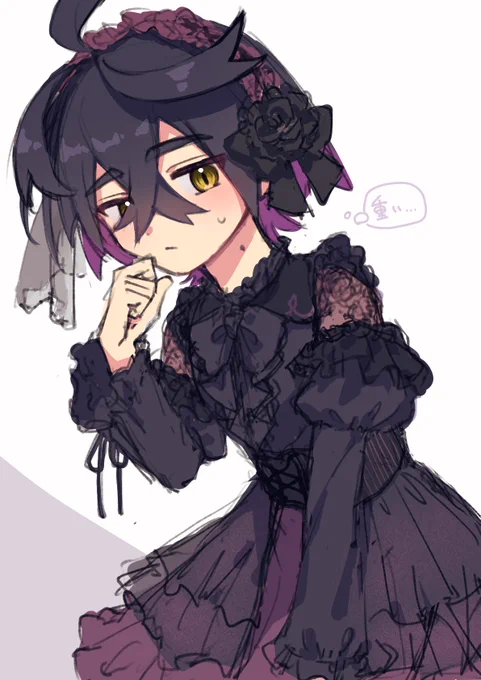 今日の癖絵 スグリくんってもしかしてゴスロリとか…似合うんじゃないか…??