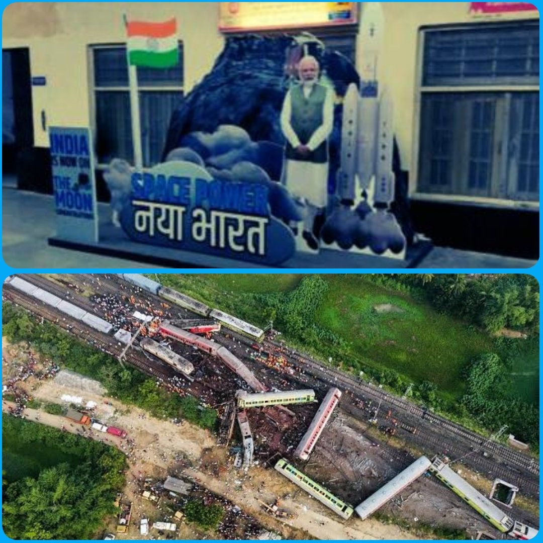 Selfie With the PM and Your Train Isn't on Time

📍 On June 2, 2023, there was a crash near Bahanaga railway station in #Odisha's #Balasore district involving the Coromandel Express, the Bengaluru-Howrah Superfast Express and a goods train, running on three separate tracks. 
The