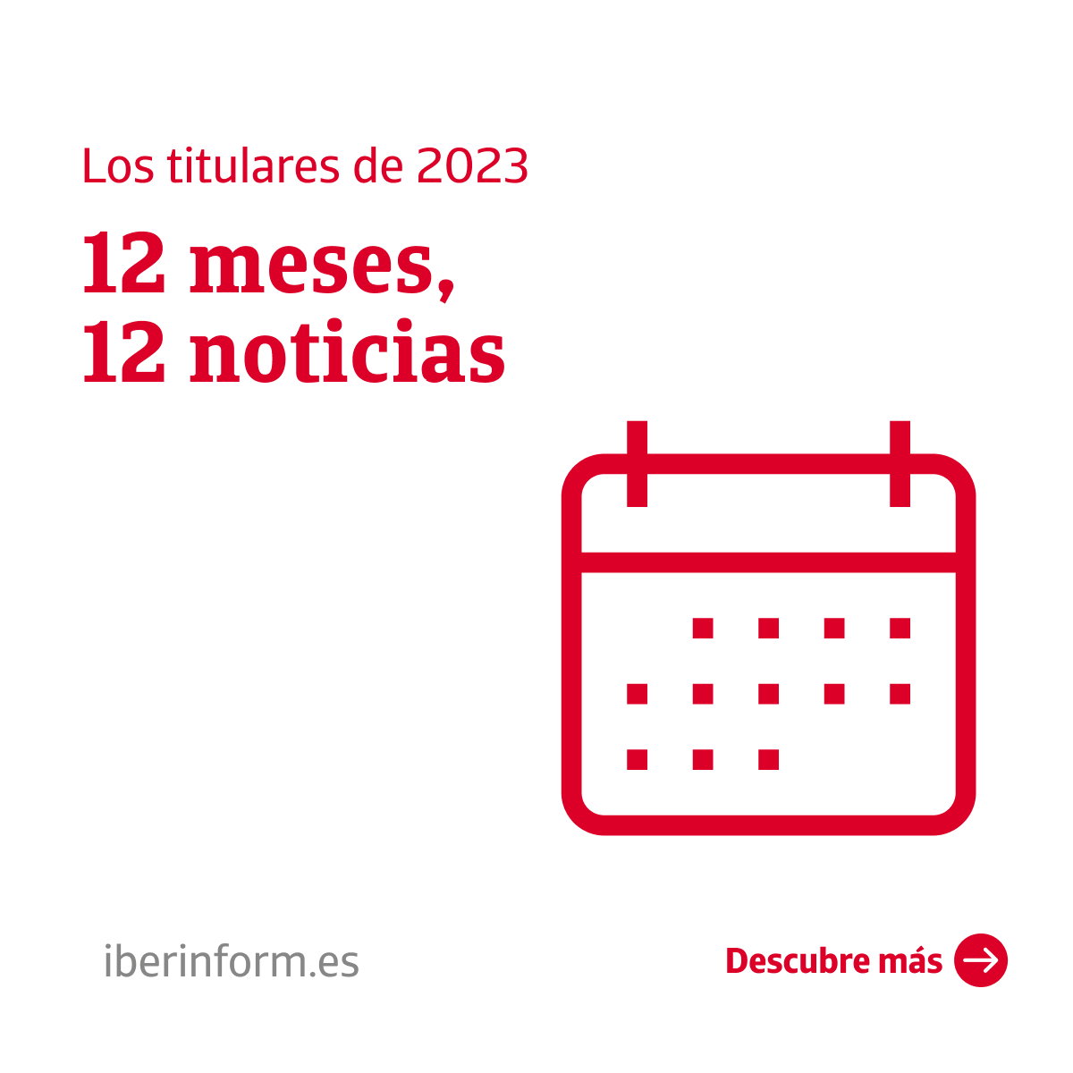 iberinform's tweet image. ¡12 meses, 12 titulares!

Hacemos un recorrido por 2023 para destacar una noticia de cada mes📆

¿Recuerdas alguna más? Mencionala en comentarios 🙌🏼

¡Desde Iberinform, os deseamos un feliz 2024!

#Iberinform #Empresas