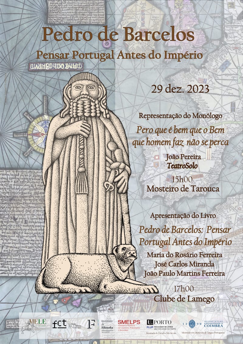 Esta tarde, o noso compañeiro João Paulo Martins Ferreira participará na presentación do libro 'Pedro de Barcelos: Pensar Portugal Antes do Império' no Clube de Lamego (Portugal).