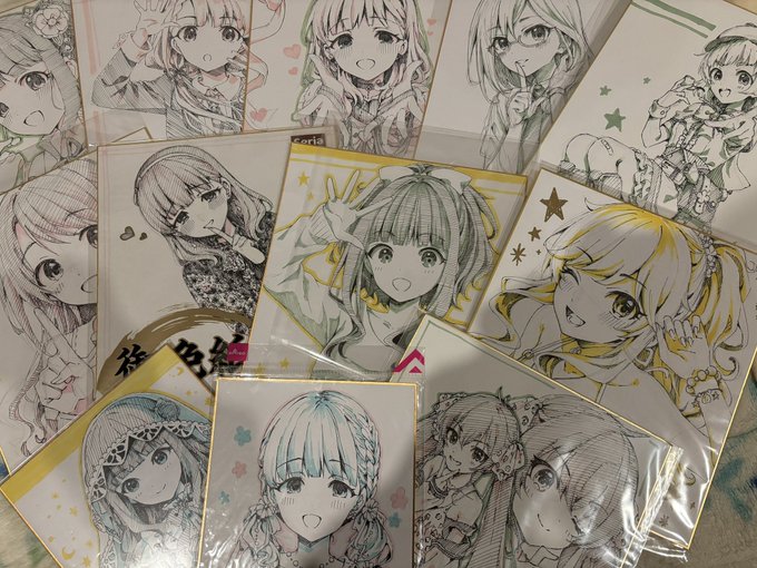 色紙思ってたより描いてた 