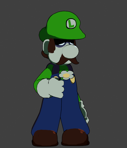KFIC_SMK's tweet photo. [Mario's Madness Alone V2 Beta Luigi model] [PUBLIC]

- Based on the Sprites featured in Alone V2
- Model, Assets and Everything by Myself.

#mariomadnessv2 #MariosMadness #Blender3D #VRChat https://t.co/3OdfntDzxD